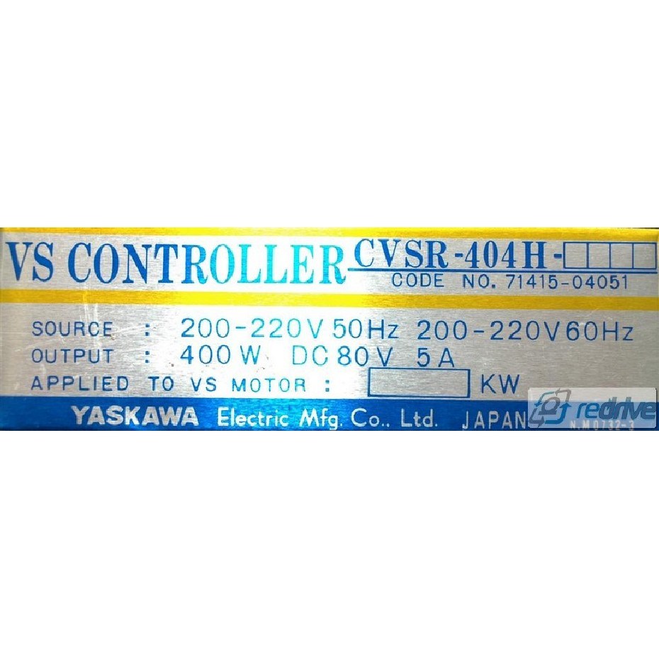 Yaskawa VS Motor Controller CVSR-404H AC 220V / DC 80V