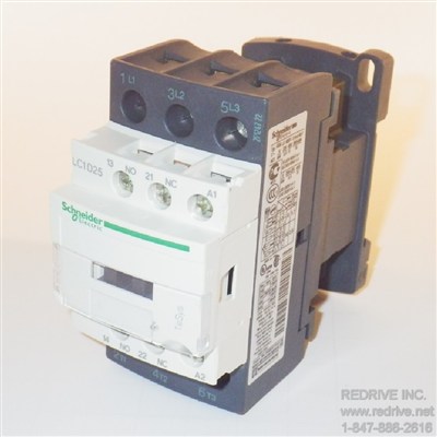 LC1D25G7 Schneider Electric Contactor Non-Reversing 40A 120VAC coil