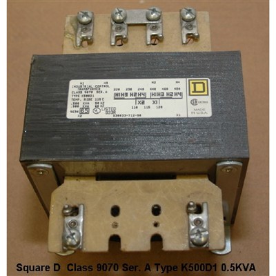 Square D Class 9070 Ser. A Type K500D1 0.5KVA 480/120V